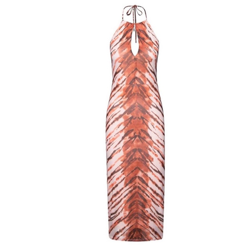 AFRM X Revolve Kalina Halter Mesh Midi Dress size Small